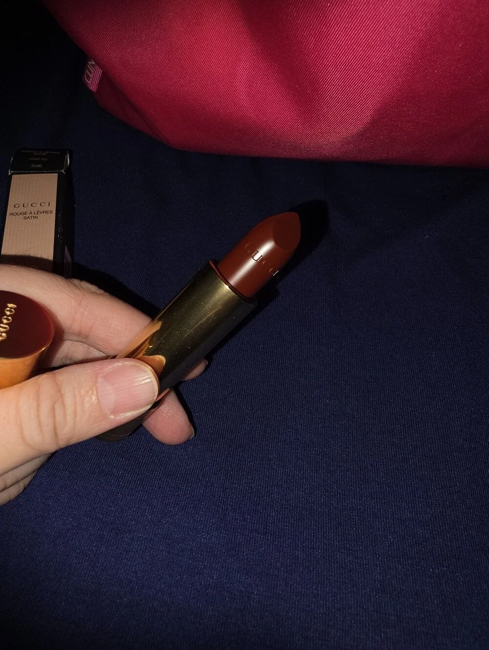 Gucci Rouge A Levres Satin Lipstick Color 506 Louisa Red NIB